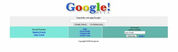 Google en 1998