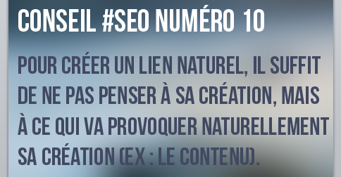 Pour créer un lien, pensez à ce qui va provoquer sa création