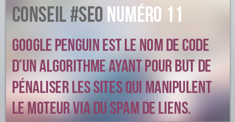 Googl penguin est un filtre anti spam de liens