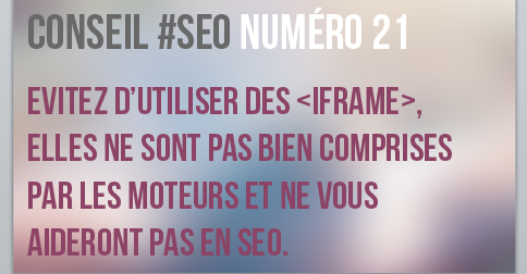 Evitez les iframes