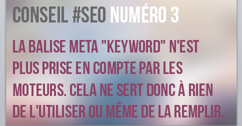 La balise meta keyword n'est plus prise en compte par les moteurs