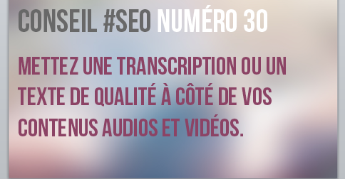Mettez une transcription pour vos vidéos