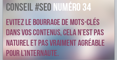 Evitez le keyword stuffing