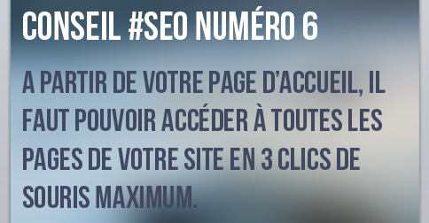 Essayez d'avoir 3 clics à partir de votre page d'accueil