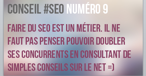 Faire du SEO est un métier